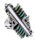 Southwest Turquoise Needlepoint Jewelry Ring Size 5-1/4 BW67927